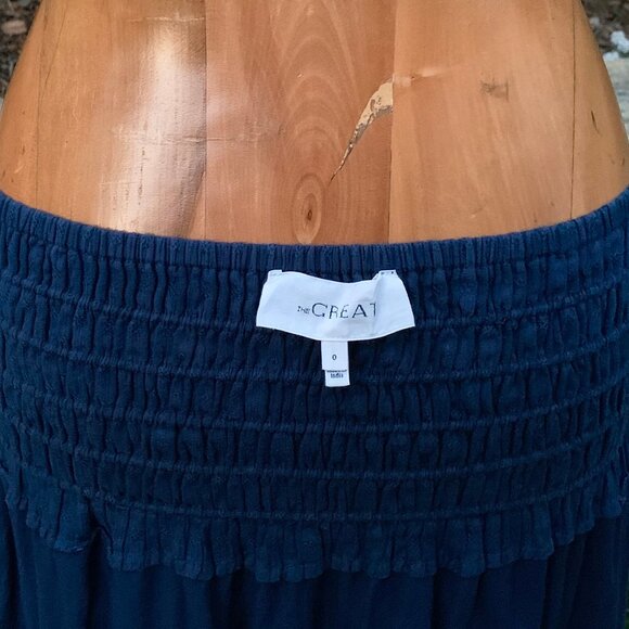 The Great. shirred waist woven pattern skirt - Picture 5 of 11
